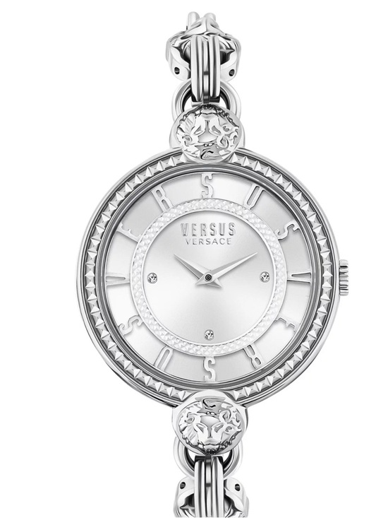 Versus Versace Accessories - Versus Versace Silver and White Women's Bracelet Watch